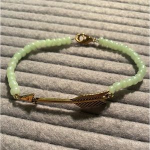 Homemade: Green, Arrow Charm Bracelet